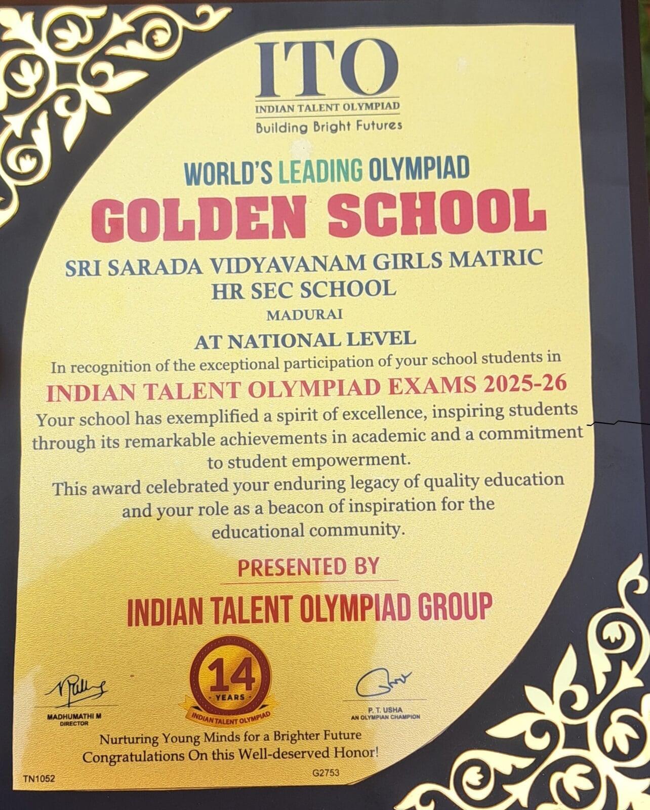 INDIAN TALENT OLYMPIAD COMPETITION